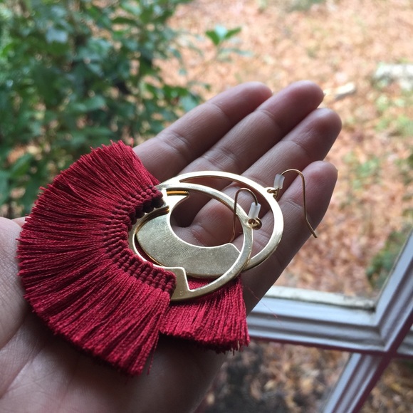 Red earrings brand New! - Picture 2 of 3